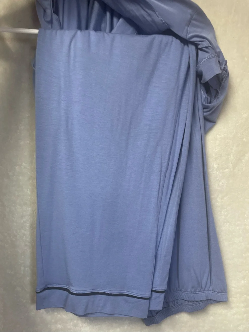 Tommy John Blue PJ SET- Short Sleeve Top & Pants w Black Piping Soft Cozy